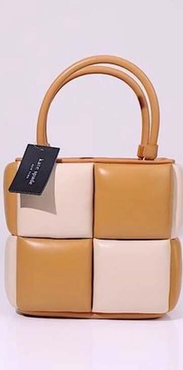 Kate Spade Boxxy Colorblocked Smooth Leather Tote in Bare Multi - Picture 8 of 12